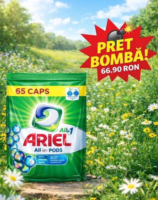 Detergent Capsule Ariel All in 1 Pods Mountain Spring 65buc